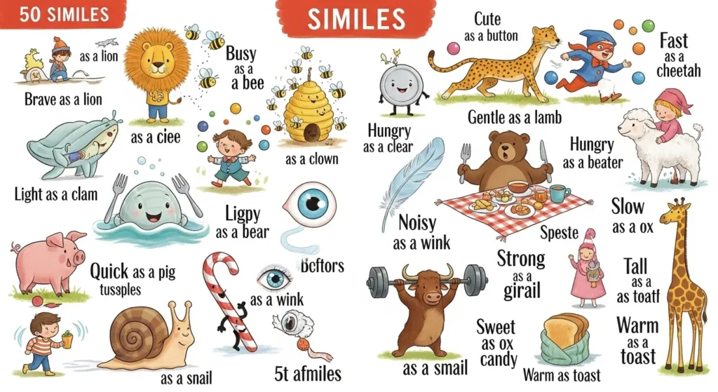 50 Simile Examples for Kids