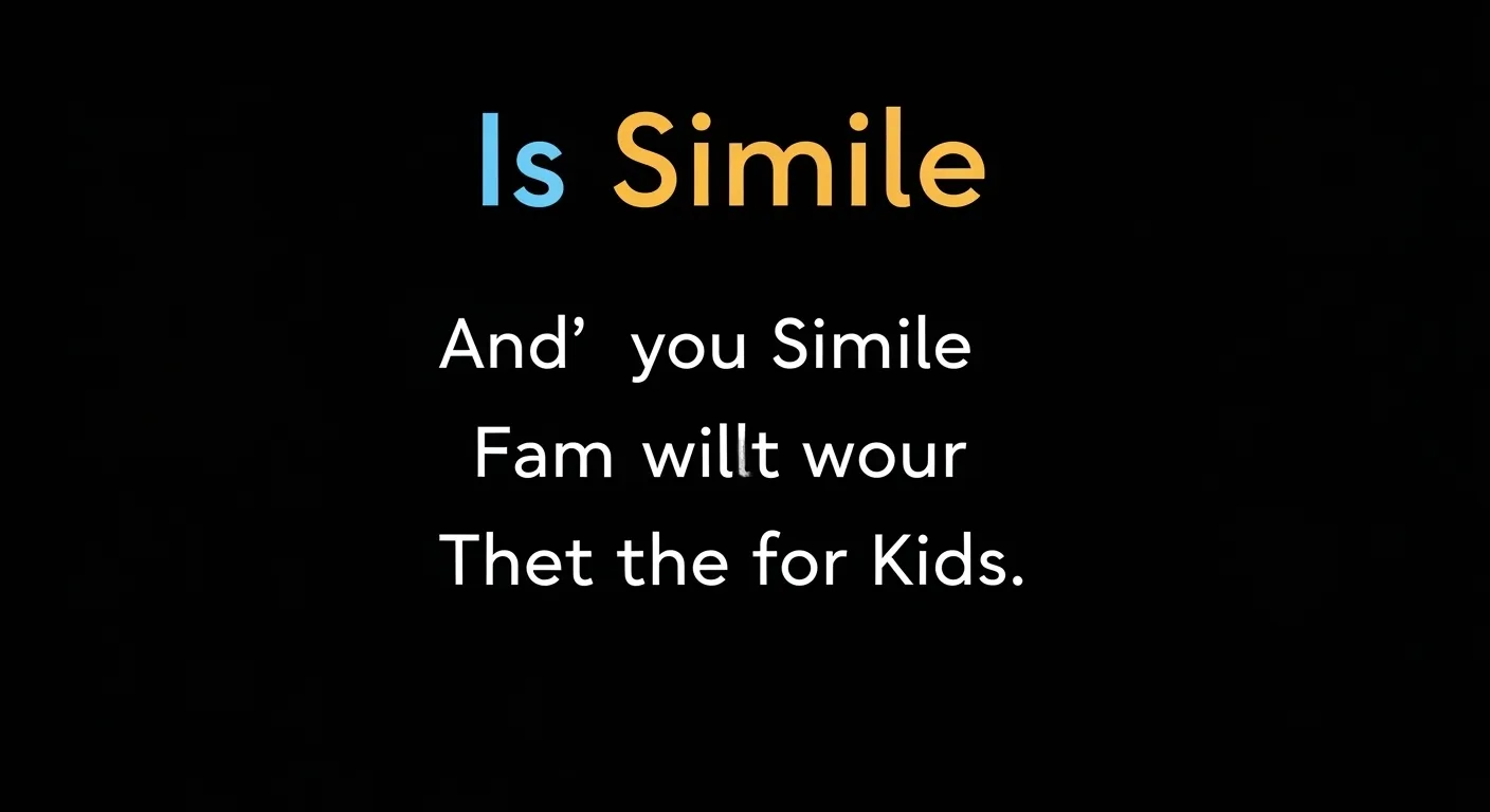 What Is a Simile for Kids